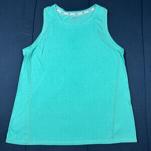 Zelos Womens Teal Athletic Tank Top Medium